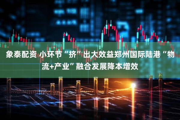 象泰配资 小环节“挤”出大效益郑州国际陆港“物流+产业”融合发展降本增效